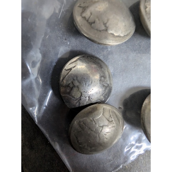 Buttons, vintage Indian head nickle buttons Lot Of 10 - Picture 2 of 4